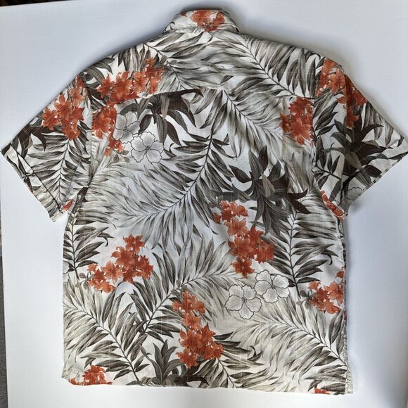 Van Heusen Studio Shirt Men's Large MultiColor Floral Hawaiian Short Sleeve - Picture 2 of 3